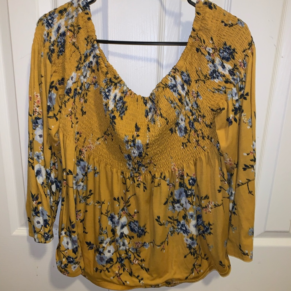 Off shoulder long sleeve shirt!